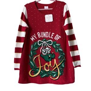 🎄 Isabel Maternity "My‎ Bundle of Joy" Christmas Sweater Dress – Size L (NWT)
